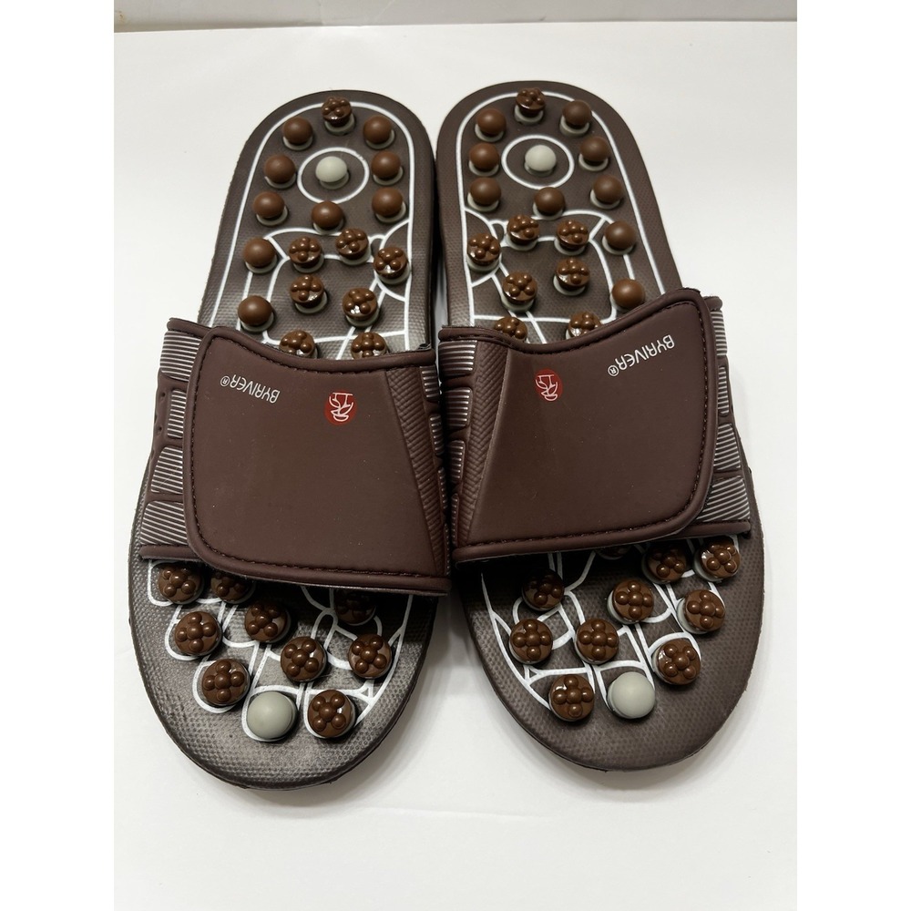BYRIVER Acupressure Slippers Sandals Shoes Reflexology Tools Mens Size L  10-11